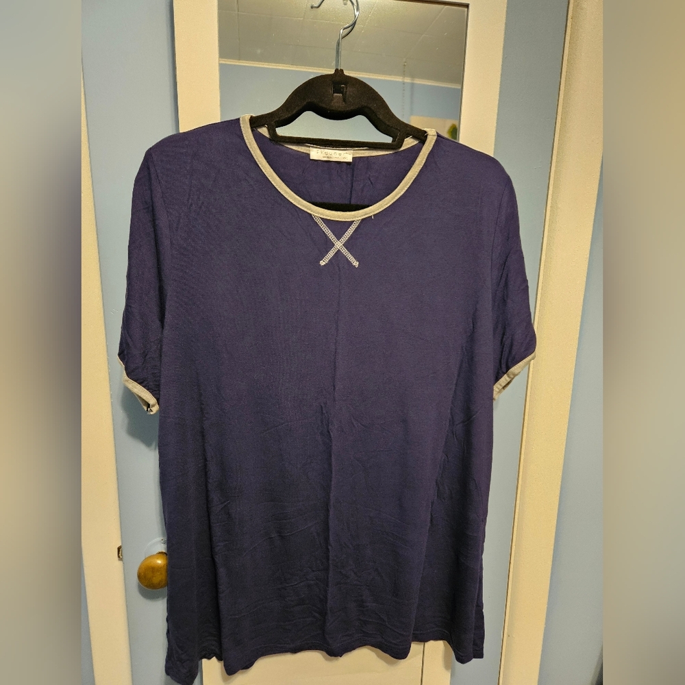 Blue  Plaid  Short  PJ's Set - Picture 3 of 4